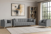 Casaliving Eren 3+1+1 Seater Sofa Set for Living Room (Black Colour Fabric) Premium Fabric Sofa Set for Living Room