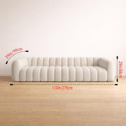Jax Modern Premium Boucle Fabric Sofa, Upholstered 4 Seater Sofa Set for Living Room, (Black Colour) Premium Boucle Fabric Sofa