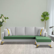 Casaliving Mandis LHS 4 Seater L Shape Sofa Set for Living Room (Black Fabric) Premium Fabric Sofa