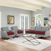 Slove 3 +1 + 1 Seater Sofa Set for Living Room | Color - Cream Black | Premium Fabric Sofa