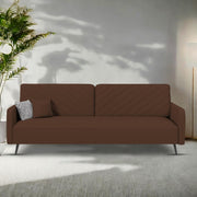 Casaliving Mazano 3 Seater Sofa Set for Living Room (Blue Colour) Premium Fabric Sofa