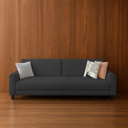 Kaven 3 Seater Sofa Set for Living Room (Black Colour Fabric) Premium Fabric Sofa