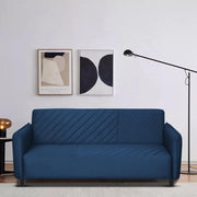 Percy 3 Seater Sofa Set for Living Room (Blue Fabric) Premium Fabric Sofa