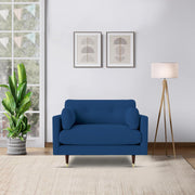 Grover 1 Seater Sofa Set for Living Room (Blue Fabric) Premium Fabric Sofa