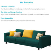 Minta 3 Seater Sofa Set for Living Room (Pine Colour Fabric) Premium Fabric Sofa