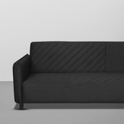 Percy 3 Seater Sofa Set for Living Room (Black Fabric) Premium Fabric Sofa