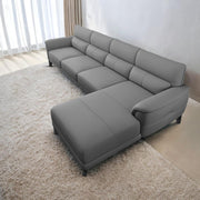 Janifer RHS 6 Seater L Shape Sofa Set for Living Room (Dark Grey Colour) Premium Fabric Sofa Set