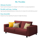 Minta 2 Seater Sofa Set for Living Room (Black - Colour Fabric) Premium Fabric Sofa Set for Living Room