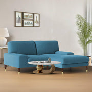 Latieo RHS 2 Seater Lounger L Shape Sofa Set for Living Room (Turquise) Premium Fabric Sofa
