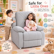 Casaliving Amos Kids 1 Seater Sofa Chair – (Black) Soft & Comfortable Cushioned Armchair for Children | Single Seater Kids Chair for Bedroom, Playroom & Nursery | Compact Modern Kids Sofa