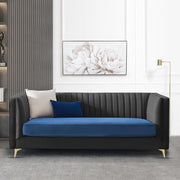 Casaliving Bion 3 Seater Sofa for Living Room (Black Fabric) Premium Fabric Sofa