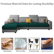 Orion LHS 6 Seater L Shape Sofa Set for Living Room (Pine Grey Colour) Premium Fabric Sofa