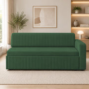 Casaliving Rion 6 Seater L Shape Corner Sofa Cum Bed for Living Room (Black Fabric) Premium Fabric Sofa Cum Bed