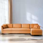 Casaliving Marvin LHS 4 Seater L Shape Sofa Set for Living Room (Black Fabric) Premium Fabric Sofa