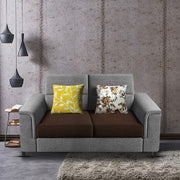 Nancy 2 Seater Sofa Set for Living Room | Color - Brown Grey