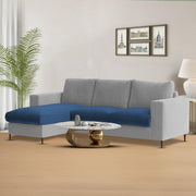 Charmi LHS 4 Seater L Shape Sofa Set for Living Room (Blue Grey Fabric) Premium Fabric Sofa