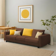 Minta 3 Seater Sofa Set for Living Room (Brown Colour Fabric) Premium Fabric Sofa