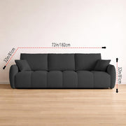 Colt Modern Velvet Sofa, Tufted Design Upholstered 3 Seater Sofa Set for Living Room, (Black Colour) Premium Velvet Fabric Sofa