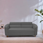Torrato 3 Seater Sofa Cum Bed for Living Room (Dark Grey Colour Fabric) Premium Fabric Sofa