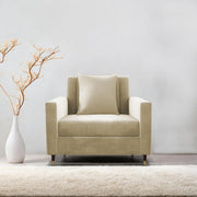 Garcia 1 Seater Sofa Set for Living Room (Black Colour) Premium Fabric Sofa