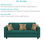 Lifestyle 3 Seater Sofa for Living Room (Black Colour Fabric)