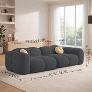 Vetras Modern Velvet Bubble Cloud Sofa, Tufted Design Upholstered 3+2 Seater Sofa Set for Living Room, (Brown Colour) Premium Velvet Fabric Sofa