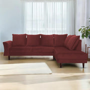 Casaliving Bradley LHS 4 Seater L Shape Sofa Set for Living Room (Black Grey Fabric) Premium Fabric Sofa