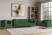 Eren 3+1+1 Seater Sofa Set for Living Room (Green Colour Fabric) Premium Fabric Sofa Set for Living Room