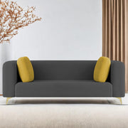 Casaliving Gelbero 3 Seater Sofa for Living Room (Black Fabric) Premium Fabric Sofa