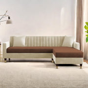 Grayon 3 Seater Convertible Sofa Set for Living Room, 3 Seater & Ottoman Modular Sectional Couch for Small Space (Black Colour) Fabric Sofa Set