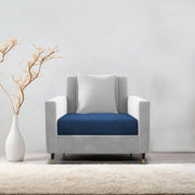 Garcia 1 Seater Sofa Set for Living Room (Black Colour) Premium Fabric Sofa