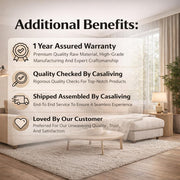 Danny 3 Seater Sofa Cum Bed Leatherette Fabric (Black) with Two Cushions Perfect for |Home Living |Office Room and Guest Room Premium Sofa