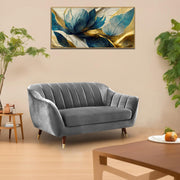 Casaliving Anyse 2 Seater Sofa Set for Living Room (Grey Colour Fabric) Premium Fabric Sofa