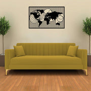 Casaliving Fenton 3 Seater Sofa Set for Living Room (Black Blue Colour) Premium Fabric Sofa