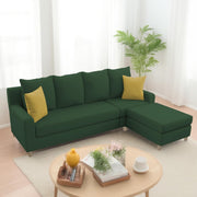 Jester 4 Seater Sofa Set with Center Table for Living Room (Green Colour) Premium Fabric Sofa