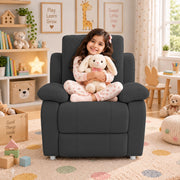 Casaliving Amos Kids 1 Seater Sofa Chair – (Black) Soft & Comfortable Cushioned Armchair for Children | Single Seater Kids Chair for Bedroom, Playroom & Nursery | Compact Modern Kids Sofa