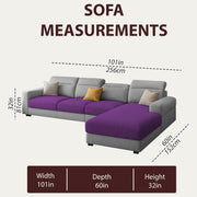 Orion RHS 6 Seater L Shape Sofa Set for Living Room (Purple Grey Colour) Premium Fabric Sofa