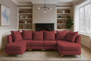 Zoe 8 Seater U Shape Sofa Set for Living Room (Black Grey Colour) Premium Fabric Sofa Set Living Room