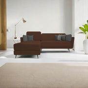 Arlond LHS 4 Seater L Shape Sofa Set for Living Room (Brown Fabric) Premium Fabric Sofa