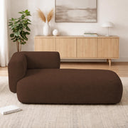 Casaliving Glacia Upholstered Indoor Chaise Lounge Chair 2 Seater Sofa Two Seater Sofa for Living Room Offices Hotels Bedroom (Black) Premium Boucle Fabric Sofa