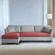 Casaliving Marvin LHS 4 Seater L Shape Sofa Set for Living Room (Black Fabric) Premium Fabric Sofa