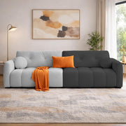 Dreamor 3 Seater Sofa Velvet Fabric (Black) with Three Cushions Perfect for |Home Living |Office Room and Guest Room Premium Sofa