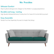 Letty 3 Seater Sofa Set for Living Room (Pine Grey Colour) Premium Fabric Sofa