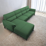 Janifer LHS 6 Seater L Shape Sofa Set for Living Room (Green Colour) Premium Fabric Sofa Set