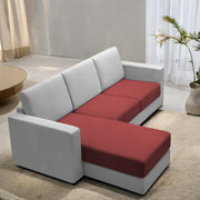 Casaliving Stoiny LHS 4 Seater L Shape Sofa Set for Living Room (Black Fabric) Premium Fabric Sofa