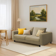 Minta 2 Seater Sofa Set for Living Room (Cream - Colour Fabric) Premium Fabric Sofa Set for Living Room