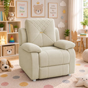 Casaliving Amos Kids 1 Seater Sofa Chair – (Black) Soft & Comfortable Cushioned Armchair for Children | Single Seater Kids Chair for Bedroom, Playroom & Nursery | Compact Modern Kids Sofa