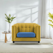 Sinclair 1 Seater Sofa Set for Living Room (Blue Colour) Premium Fabric Sofa