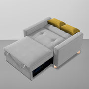 Alfred 1 Seater Sofa Cum Bed Sofa Set for Living Room (Maroon Fabric) Premium Fabric Sofa