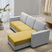 Casaliving Stoiny LHS 4 Seater L Shape Sofa Set for Living Room (Black Fabric) Premium Fabric Sofa